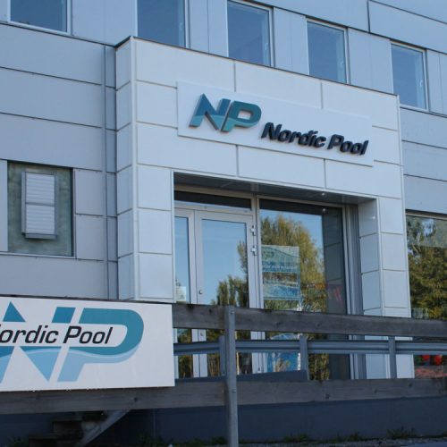Nordic Pool, ljusskylt, portal