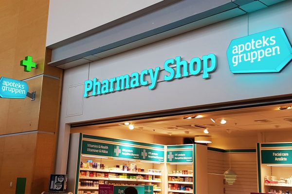 Apoteksgruppen Arlanda Airport, Stockholm - Pharmacy Shop Signs - Ljusskyltar