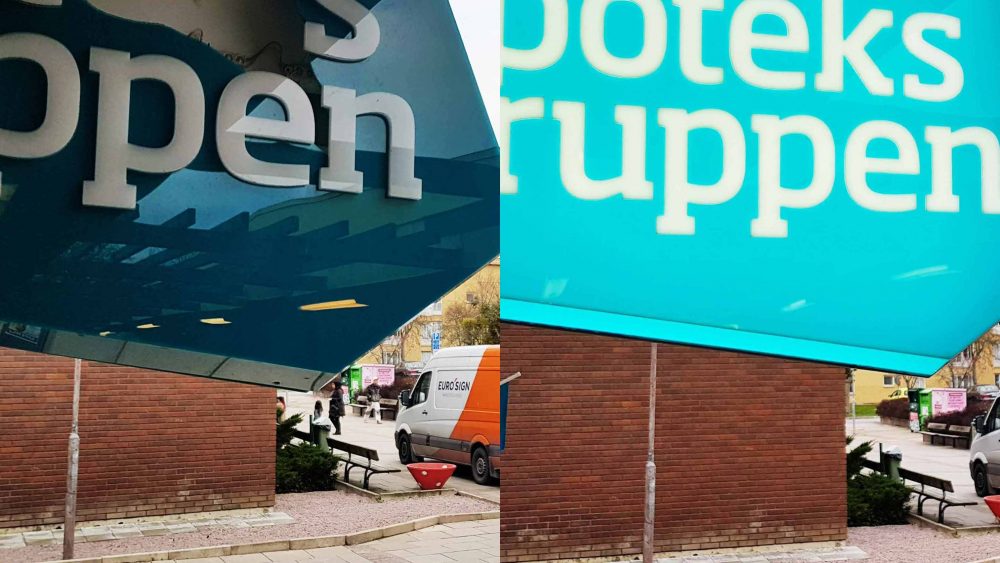 Reparation och underhåll av trasiga skyltar