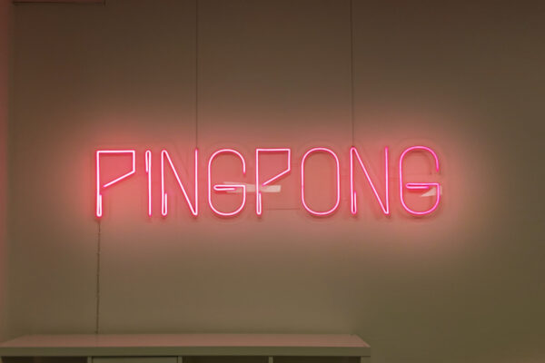 Ping-Pong-LED-neon Inomhus skylt
