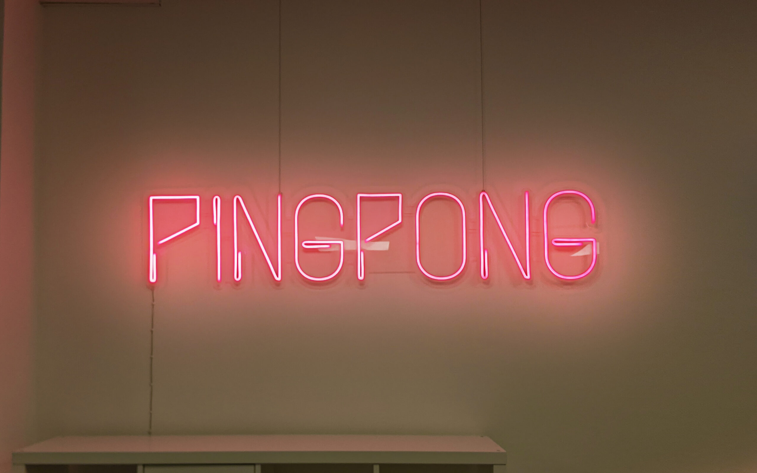 Ping-Pong-LED-neon Inomhus skylt